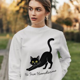 Moletom Personalizado Gatinho Preto Engraçado Amantes de A