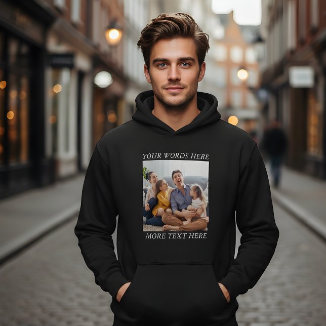 Moletom Personalizado Memória de Foto com Seu Text (Criador carregado)