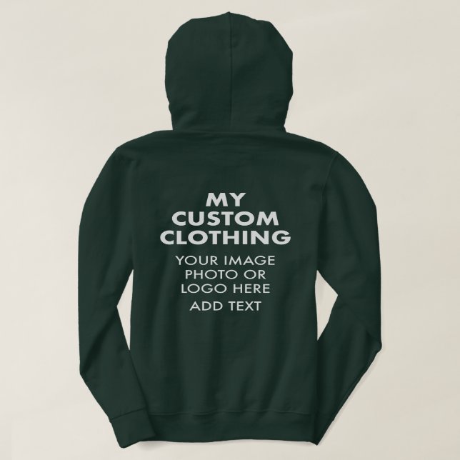 Moletom Personalizado Verde Floresta FEMININO (Verso do Design)