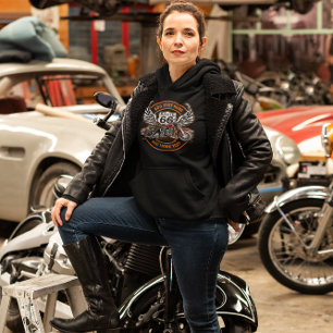 Moletom Personalizar Asas de Motocicleta Vintage Rota 66 M