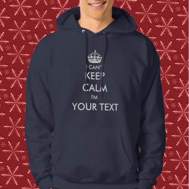 Moletom Personalizar que não consigo manter calma (I can't Keep Calm Christmas)