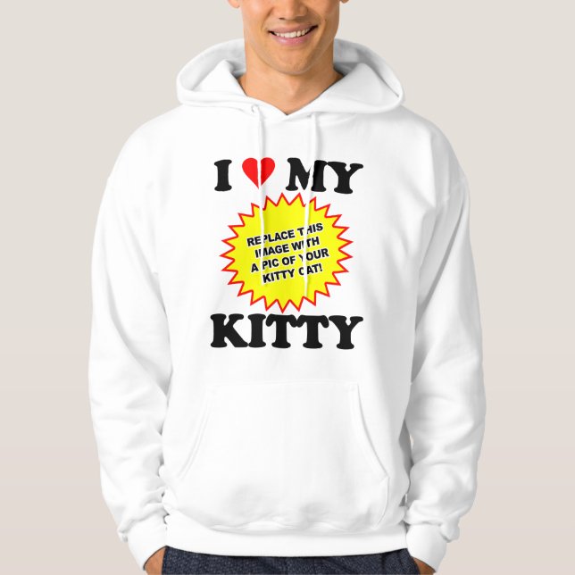 Moletom PERSONALIZÁVEL Eu Amo Meu Gatinho (Frente)