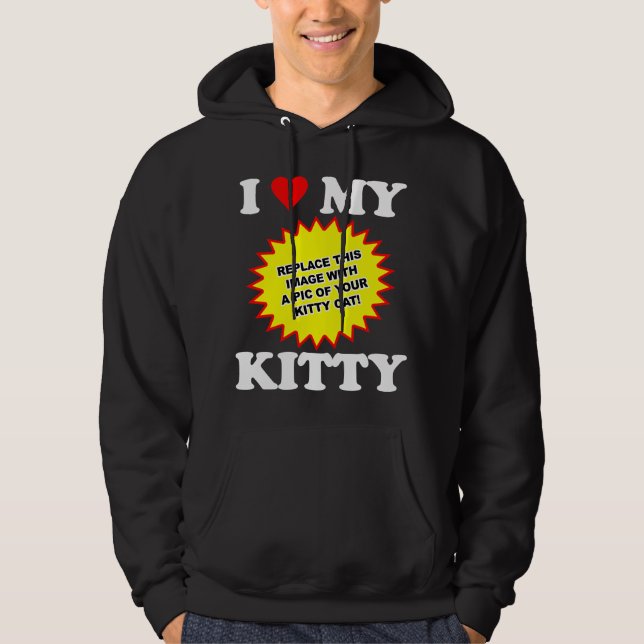 Moletom PERSONALIZÁVEL Eu Amo Meu Gatinho (Frente)