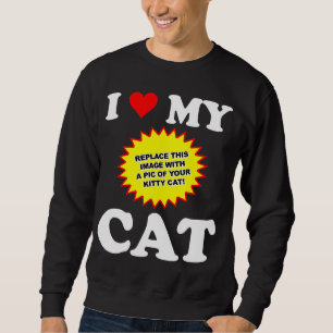 Moletom PERSONALIZÁVEL Eu Amo Meu Gato