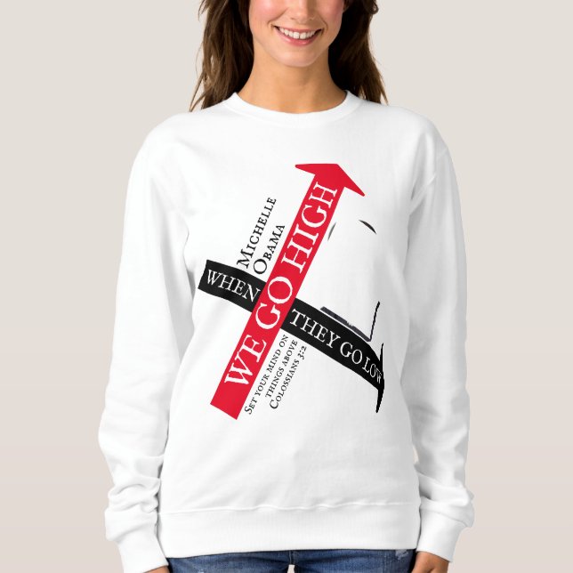 Moletom Personalizável QUANDO BAIXAM Michelle Obama (Frente)