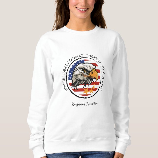 Moletom Personalize seu design de Águia Americano (Frente)