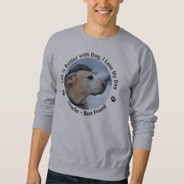 Moletom Personalize Sua Própria Foto Personalizada De Pet  (Frente)