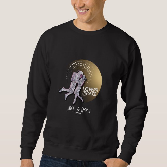 Moletom Personalize your Lovers in Space design (Frente)