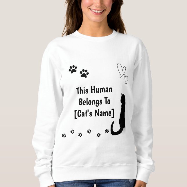 Moletom Personalized Cat Lover Sweatshirt (Frente)