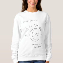 Moletom Personalized Celestial Design White Sweatshirt