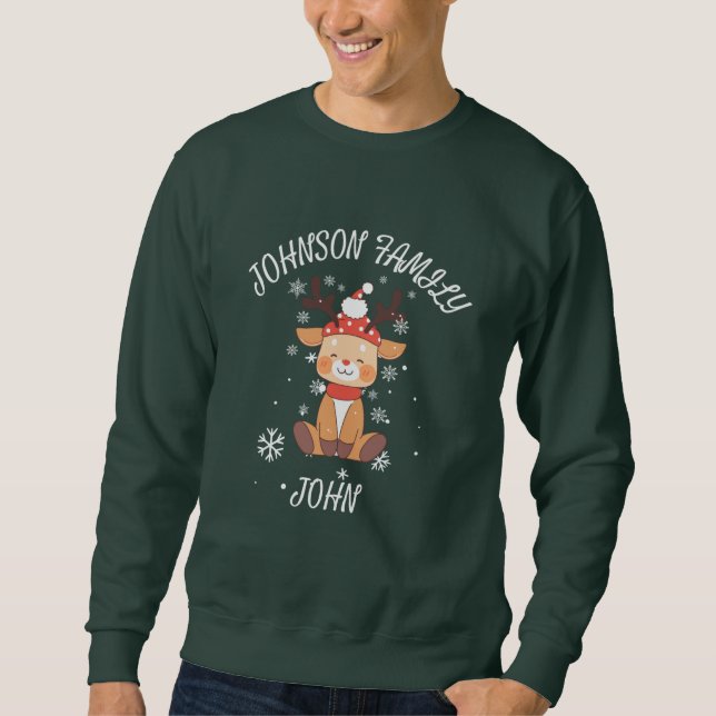 Moletom Personalized Family Christmas Sweatshirt (Frente)