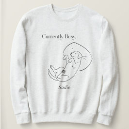 Moletom Personalized Labrador Mom Currently Busy Dog Quote