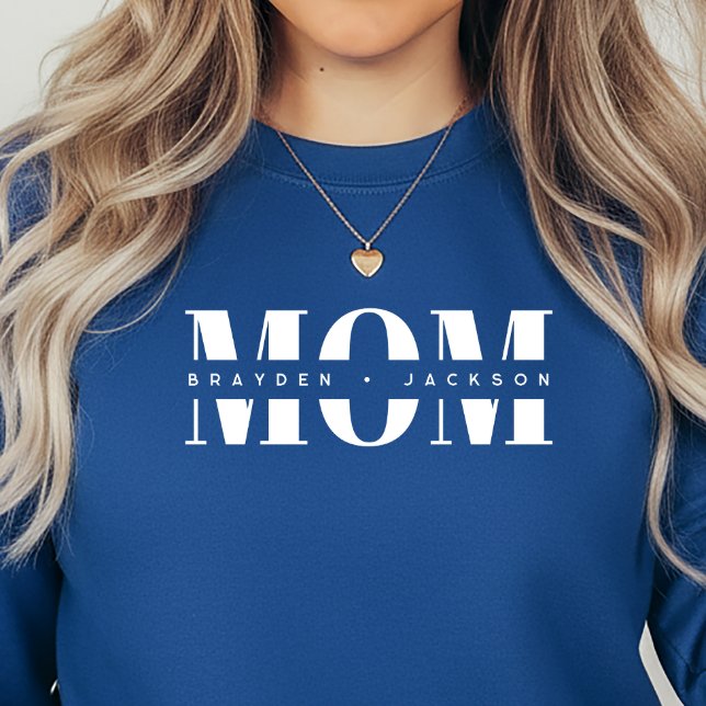 Moletom Personalized MOM Kids’ Names, Modern Chic Mom Gift (Criador carregado)