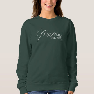 Moletom Personalized Mom Shirt, Mom est. 2025