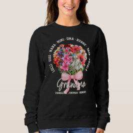 Moletom Personalized Mother's Day Nana Mimi Gigi GRANDMA