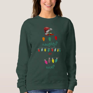 Moletom Personalized Naughty or Nice Ugly Christmas