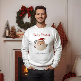Moletom Personalized Santa Christmas Sweatshirt for Men