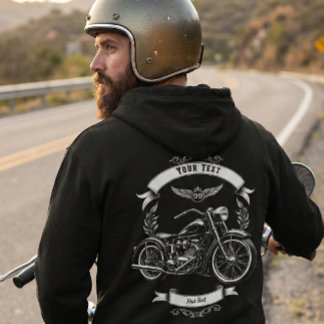 Moletom Personalized Winter Biker Skull Motorcycle Zip