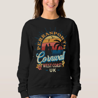 Moletom Pertranporth De Surfe, Cornwall Uk Retro Distinto