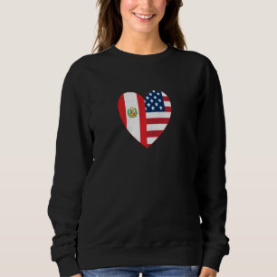 Moletom Peru: Bandeira do Coração Americano Peruano Patrió