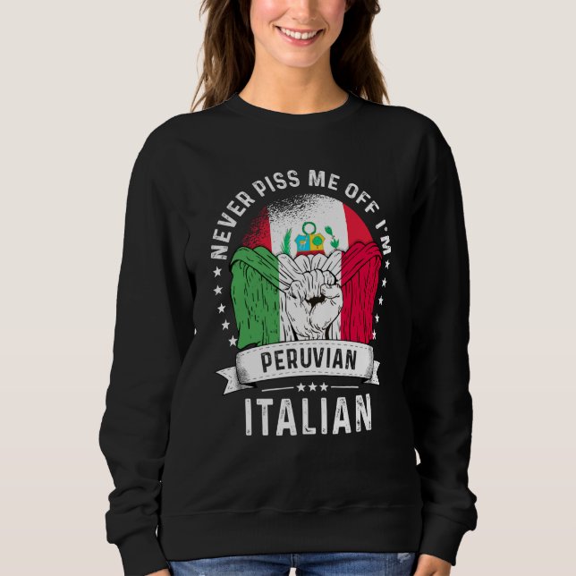 Moletom Peru Flag Italy Grown Humor Citizen Pride (Frente)