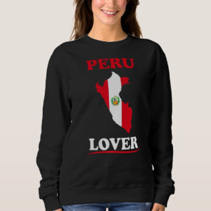 Moletom Peru: Flagge no Peru Umriss für Peru Lover - Peru