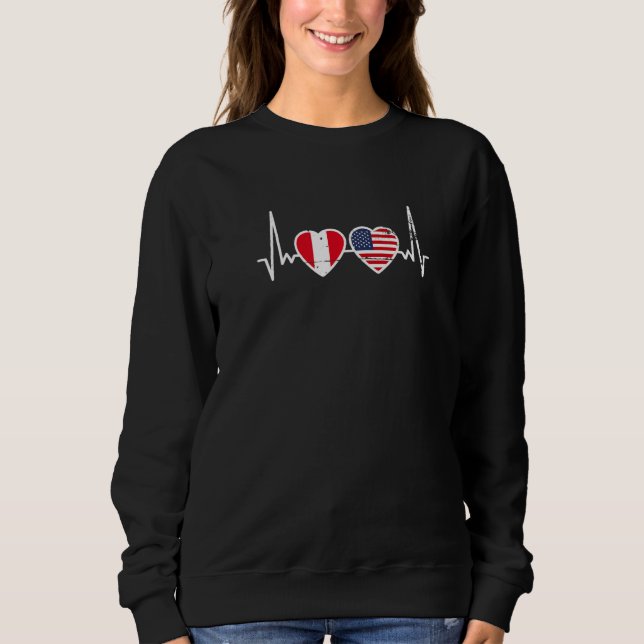 Moletom Peru: "Heartbeat Love Roots" Americano Fl (Frente)