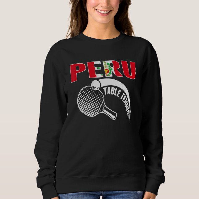 Moletom Peru Table Tennis   Support Peruvian Ping Pong Tea (Frente)