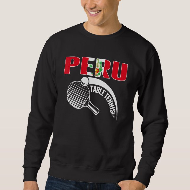 Moletom Peru Table Tennis   Support Peruvian Ping Pong Tea (Frente)