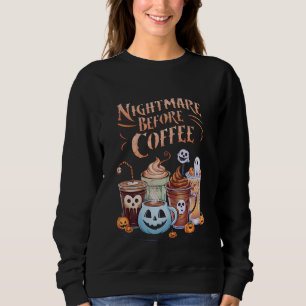Moletom Pesadelo Antes do Café Pumpkin Spice Halloween