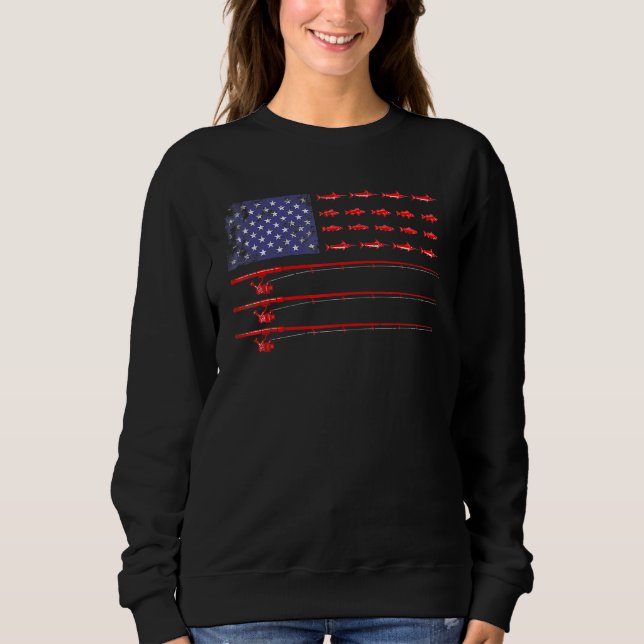 Moletom Pesca De Bandeira Norte-Americana (Frente)