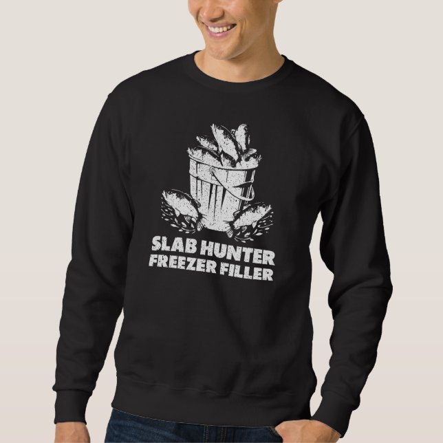Moletom Pesca de Crappie no Inverno Slab Hunter (Frente)