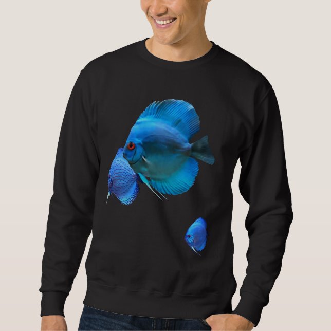 Moletom Pesca de peixe-disco azul (Frente)