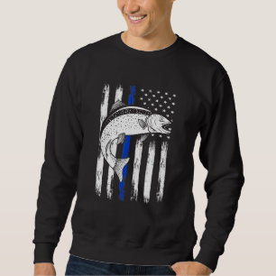 Moletom Pesca de Truta de Bandeira Americana - Para Fisher