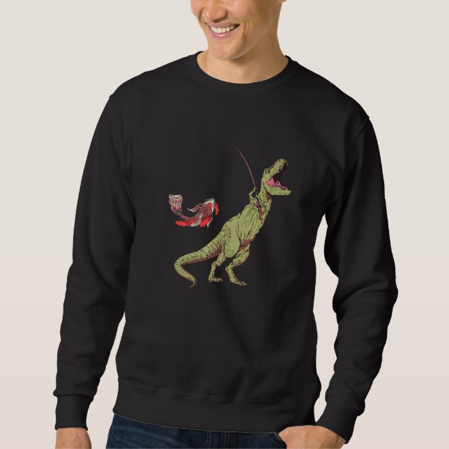 Moletom Pesca Do Dinossauro Rex Para Crianças (Frente)