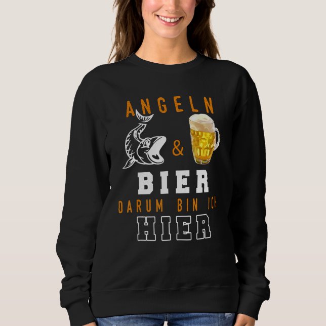 Moletom Pesca e Cerveja Caixa Darum Ich Hier I Angler Fisc (Frente)