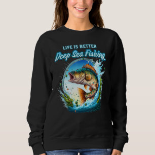 Moletom Pesca marítima de profundidade Truta do Peixe Cali