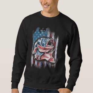 Moletom Pesca Pescador Usa Vintage Amercian Flag Fishin