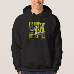 Moletom Pescar Me Mantém Indo Até O Momento De Beber Abelh