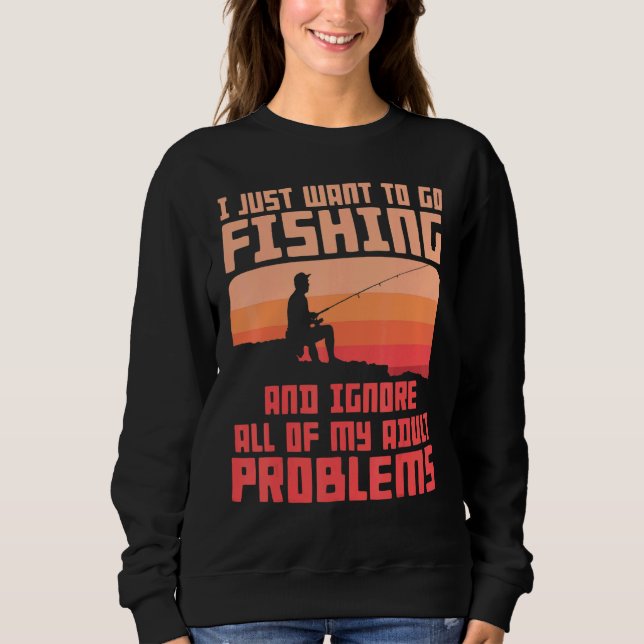 Moletom Pescar Roupa para homens pescando resolve meus pro (Frente)