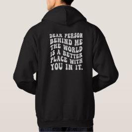 Moletom Pessoa Atrás De Mim, Impressão, Hoodie, Querida Pe