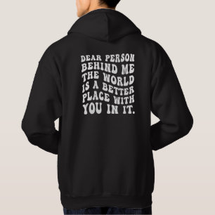 Moletom Pessoa Atrás De Mim, Impressão, Hoodie, Querida Pe