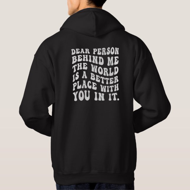 Moletom Pessoa Atrás De Mim, Impressão, Hoodie, Querida Pe (Verso)
