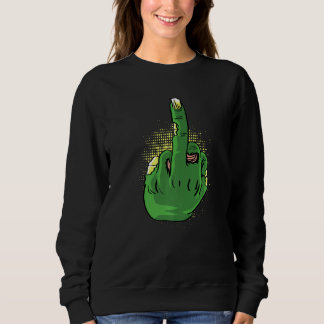 Moletom Pessoa Corajosa com Dedo do Meio Zumbi