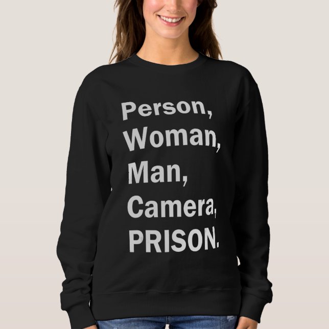 Moletom Pessoa mulher homem câmera prisão (Frente)