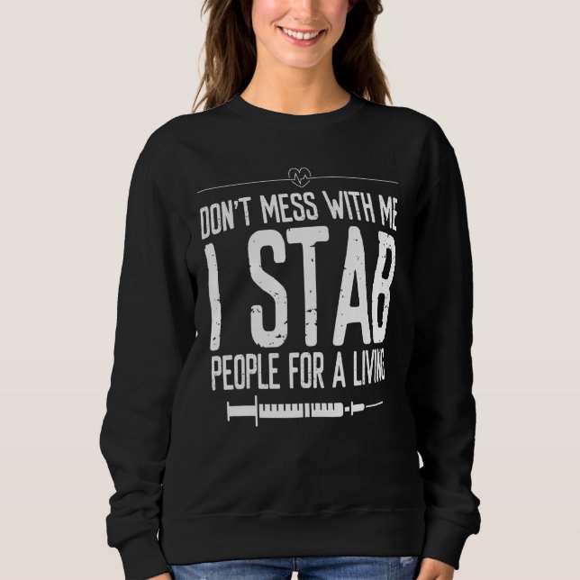 Moletom Pessoas de facadas da seringa Phlebotomy para um P (Frente)