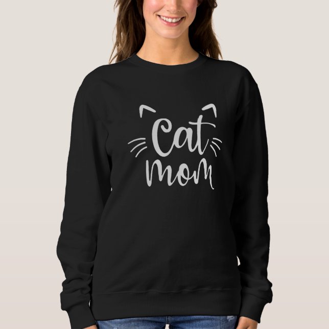 Moletom Pet Cat Mãe Para Mulheres Cat Mama 1 (Frente)