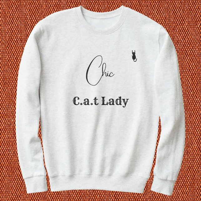 Moletom Pet Lover Ash And Black Script Customized Cat Mom (Criador carregado)