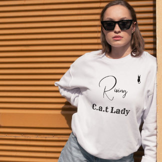 Moletom Pet Lover Cat Mom White And Black Script Customize