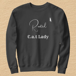 Moletom Pet Lover Customize Dark Grey White Script Cat Mom